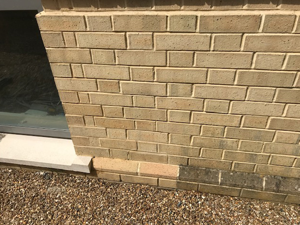 Bricks showing the after effects of DOFF Cleaning Services by Locus